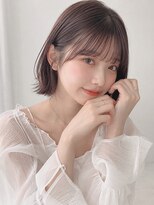 リア トーキョー(Lia TOKYO)&nbsp;【工藤武士】シースルーバングと艶ブラウンの外ハネボブヘアー