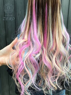 ヘアメイクサロン ゼロ(ZERO) 原宿系☆ユニコーンカラーグラデーション★☆