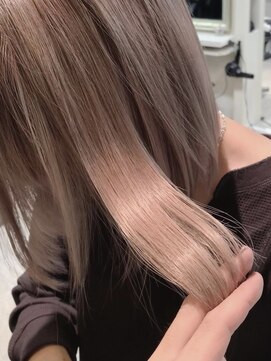 グロウ 上野御徒町(grow) ピンクベージュ/ハイライトカラー/小顔/ボブルフ[上野/御徒町］