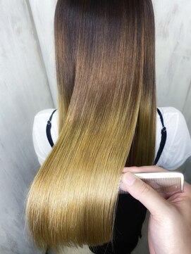 アンフィユヌキャトル(AnFye une Qatll) ブリーチ毛の方をジュエリーシステム×LULUTr×縮毛矯正で艶髪♪