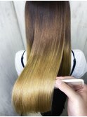ブリーチ毛の方をジュエリーシステム×LULUTr×縮毛矯正で艶髪♪