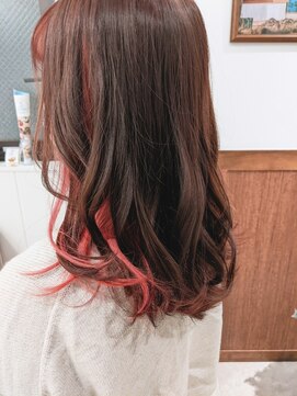 エイトサカエ 栄店(EIGHT sakae) 【EIGHT new hair style】コーラルピンクインナー