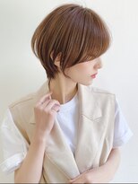 【銀座◇成田】グレージュカラーひし形ショートくびれボブ