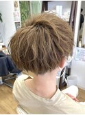 アッシュカラー×縦波打ち