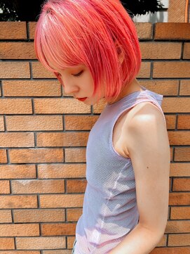 ロジッタ(ROJITHA) 【ROJITHA表参道原宿】ベビーピンクあごラインレイヤーボブ