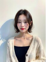 グリッター(GRITTERs) くびレイヤーグレーベージュ大人可愛い20代30代40代前髪