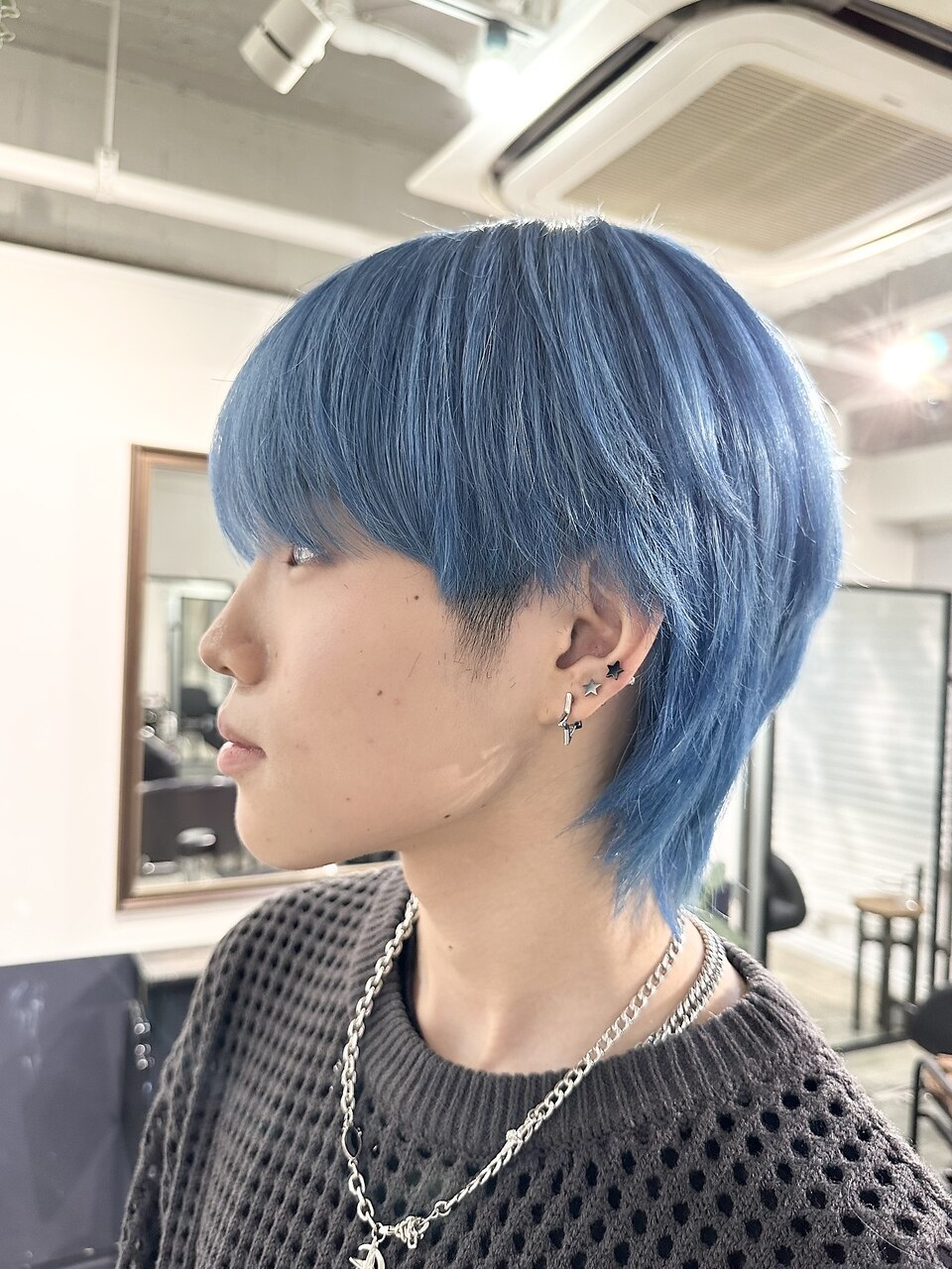 kento限定カラー】フィリックス風スカイブルー/マッシュウルフ