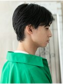 大人かっこいいセンターパート黒髪スマートマッシュb新所沢