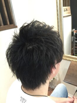 ヘアサロン エース(hair salon ACE)の写真/男性も通いやすいと大好評◎髪質・骨格を見極めたカットで、ONもOFFもキマるスタイルに！