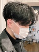 センターパートメンズマッシュパーマニュアンスパーマ刈り上げ★