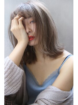 ブラン 広島本通(Blanc) 【Blanc】ミルクティーベージュ＿ダブルカラー＿レイヤーカット