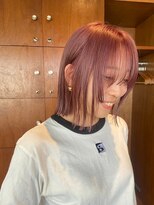 ヨロヘアー(YOLO hair)&nbsp;ボブ/エフェクトブリーチ/ピンクカラー