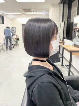 ラルム 新宿(LARME SHINJUKU) ミニウルフレイヤーカット顔周り前髪韓国ショートボブ/新宿
