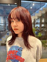 ガーデンヨコハマ(GARDEN YOKOHAMA) 前髪デジタルパーマ/チェリーブラウン/ミニウルフ/