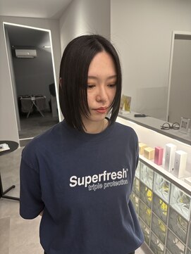 ナンバー 竪町(number+) 20代30代大人可愛い小顔ショートボブ前下がりショート