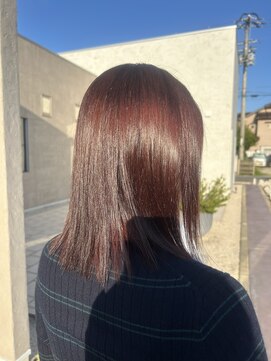 ヴェントフォンターナ(VENTO fontana) こっくりレッドカラー/秋カラー/縮毛矯正/レッドブラウンカラー