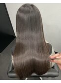 ロングヘアー　ショコラカラー　上級髪質改善　赤坂見附