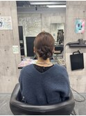 タイトアレンジ シニヨン お呼ばれアレンジ ヘアセット