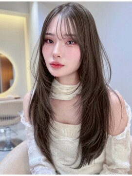 韓国顔周り/バタフライカット/ミディアムレイヤーカット/仙台