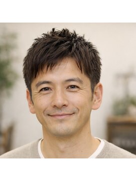 ヘアートランク(hair TRUNK) 清潔感ショート。理容室なので男性も気軽に通えます。