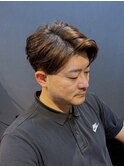ビジネスツーブロックショート サイドパート ダークブラウン