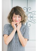外国人風ふわふわボブ
