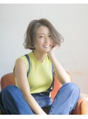 とろみ透明感 センターパートボブ