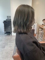 ネイヴィル オモテサンドウ(navile omotesando)&nbsp;☆ブリーチなしオリーブグレージュボブ☆20代30代40代