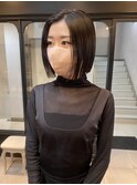 【sheta/小林】切りっぱなしボブ　暗髪ボブ