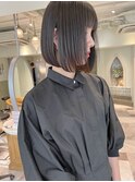 【Lond robin】 髪質改善外ハネボブ韓国ストレートm