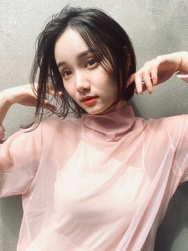 ケイト(kate) 【kate 大宮】ダークオリーブ×透け感エアリーショート