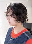 ショートパーマ_ショコラアッシュヘルシースタイル_ba404312