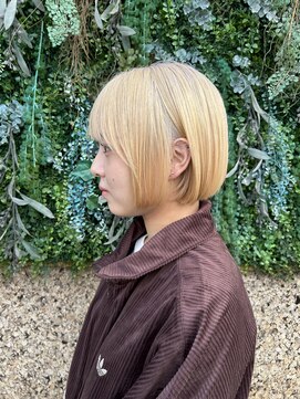 ノーブルヘアー(NOBLE HAIR) ミニボブ×ホワイトベージュ