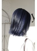 ネイビー ブルーブラック ボブ