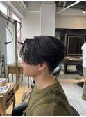 センターパート　カルマパーマ　メンズパーマ