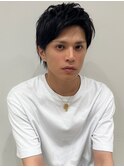 アッシュブラックカルマパーマベリーショートダークアッシュ