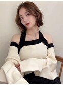ハイライトバレイヤージュダブルカラーショートカット30代40代