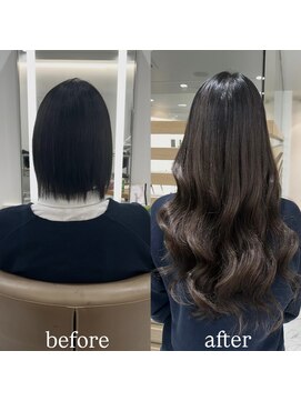 リゼル ユア 渋谷(RISEL YUA) カラー無しでもそのままエクステロング♪