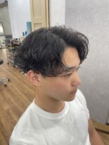 メルシー トータル ブランディング サロン(merci TOTAL BRANDING SALON)&nbsp;センターパート×シャドウパーマ