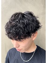 メンズギフト(men's GIFT)&nbsp;刈り上げツーブロック波巻きスパイラルパーマメンズマッシュ