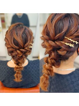 W’d BELL品川駅前店 ヘアセット/ヘアメイク/ヘアアレンジ/着付け専門店 編みおろし