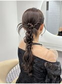 カチモリヘア編み下ろしアレンジ