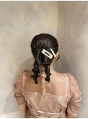 結婚式ヘア/ベージュ/結婚式ヘアアレンジ/横浜ヘアアレンジ
