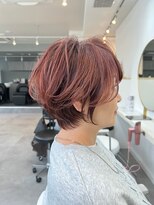 アルトル 池袋(altru) ◇ショートボブホワイトグレージュミニウルフチェリーブラウン