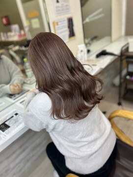 エルアンド(L and) 透け感ピンクブラウン