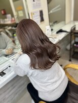 エルアンド(L and) 透け感ピンクブラウン