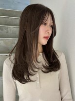 ヨーク(YOKE) セミロングレイヤーダブルカラー中明度カラーヘーゼルブラウン