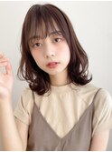 ミディアムレイヤー、外ハネボブ、グレージュ、脱白髪染め☆
