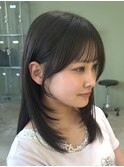 大通×顔まわりカット×ダークグレージュ
