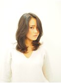 暗髪グラデーションカラー☆セミディスタイル